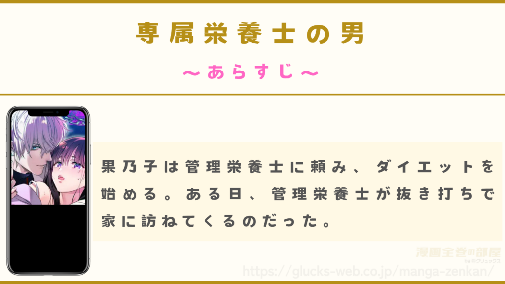 漫画『専属栄養士の男』をあらすじ
