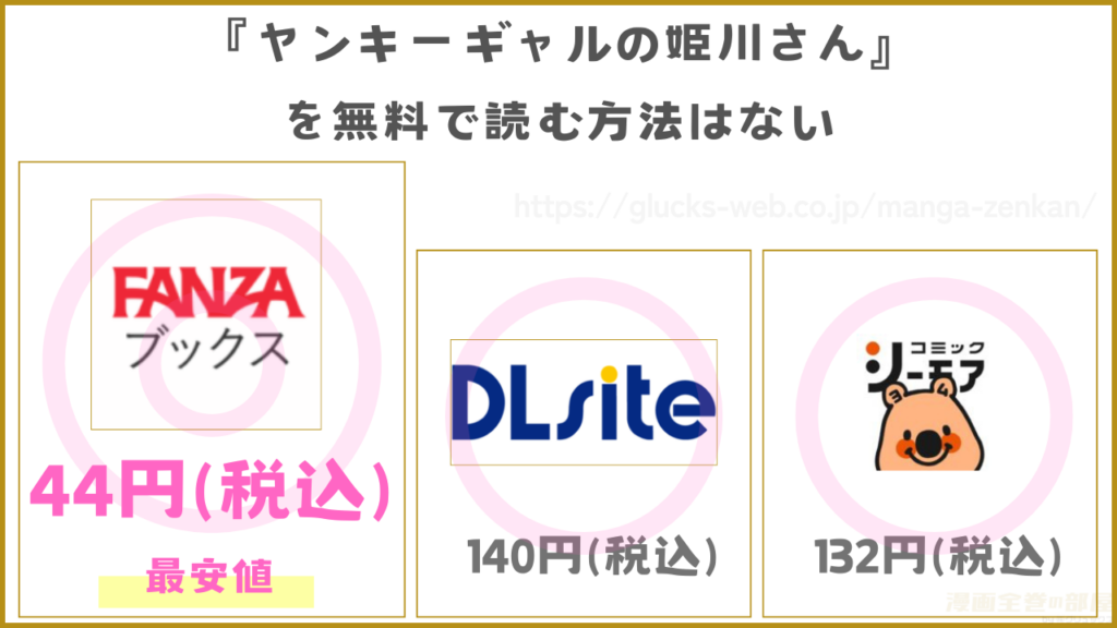 漫画『ヤンキーギャルの姫川さん』を無料で読めるサイトやアプリを調査