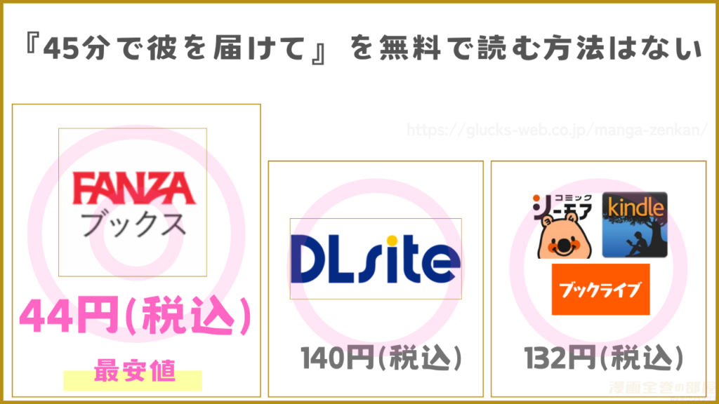 漫画『45分で彼を届けて』を無料で読めるサイトやアプリを調査