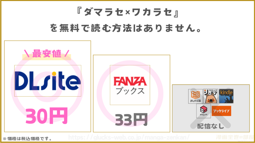 漫画『ダマラセ×ワカラセ』を無料で読めるサイトやアプリ