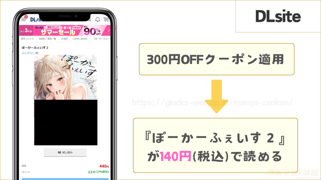 DLsiteなら『ぽーかーふぇいす2』が140円で読める