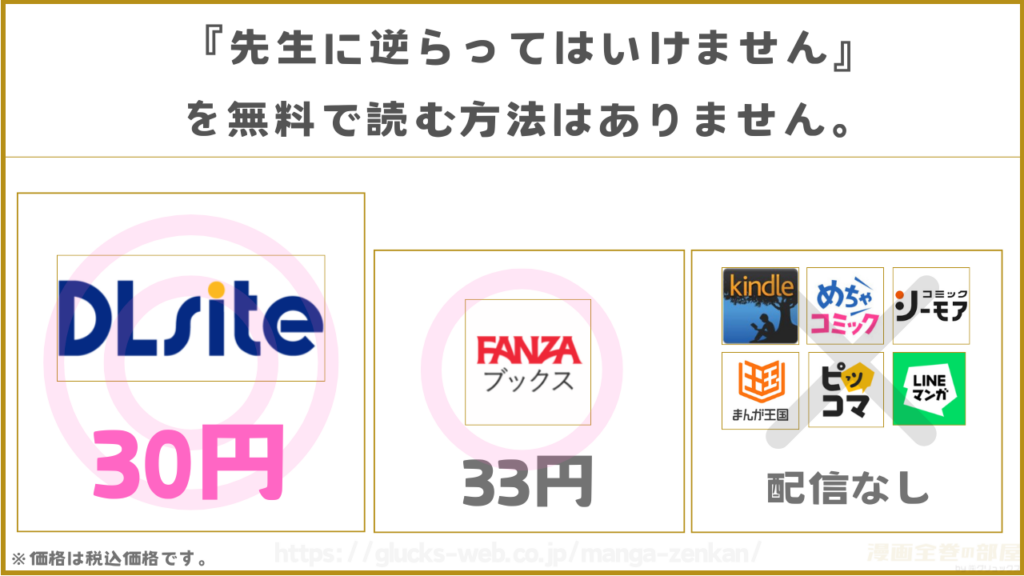 漫画『先生に逆らってはいけません』を無料で読めるサイトやアプリ