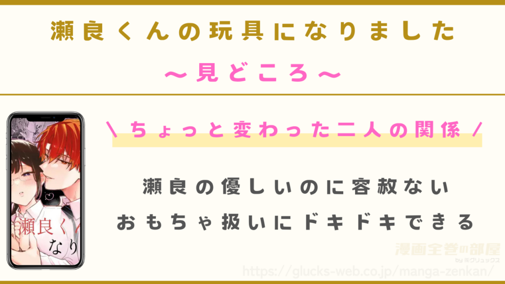 漫画『瀬良くんの玩具になりました』の見どころ