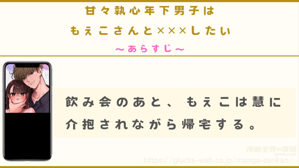 あらすじ|飲み会後にもえこは慧と一緒に帰宅する