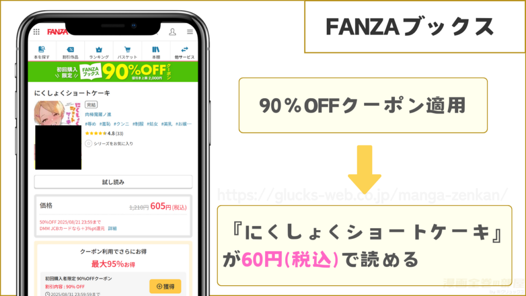 FANZAブックスなら『にくしょくショートケーキ』が60円で読める