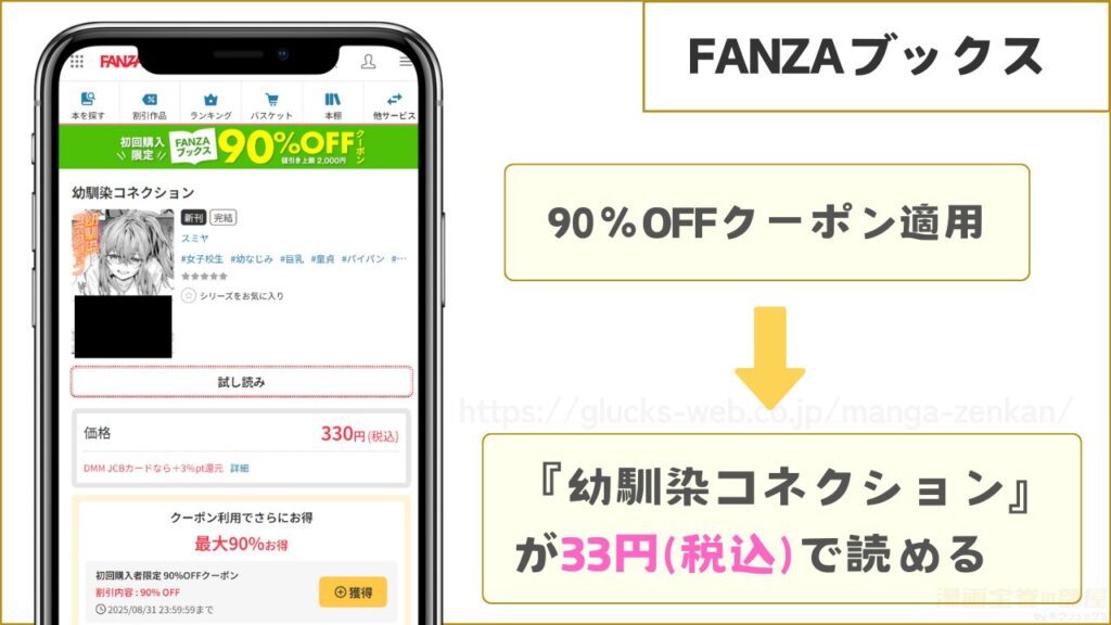 FANZAブックスなら『幼馴染コネクション』が33円で読める
