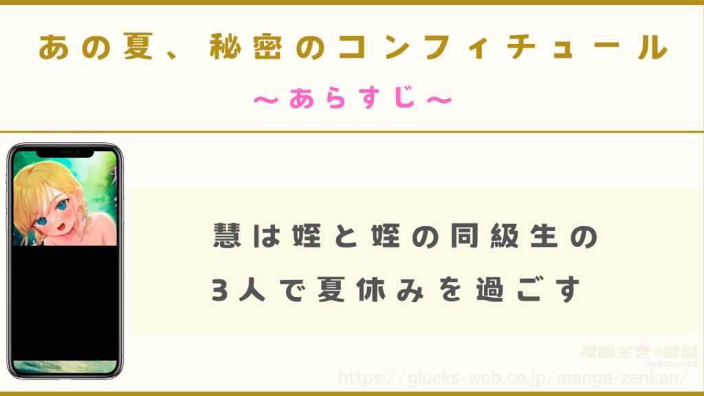 あらすじ｜慧は田舎の姉の家で姪の翠羽と友達の凛々花といっしょにひと夏を過ごす