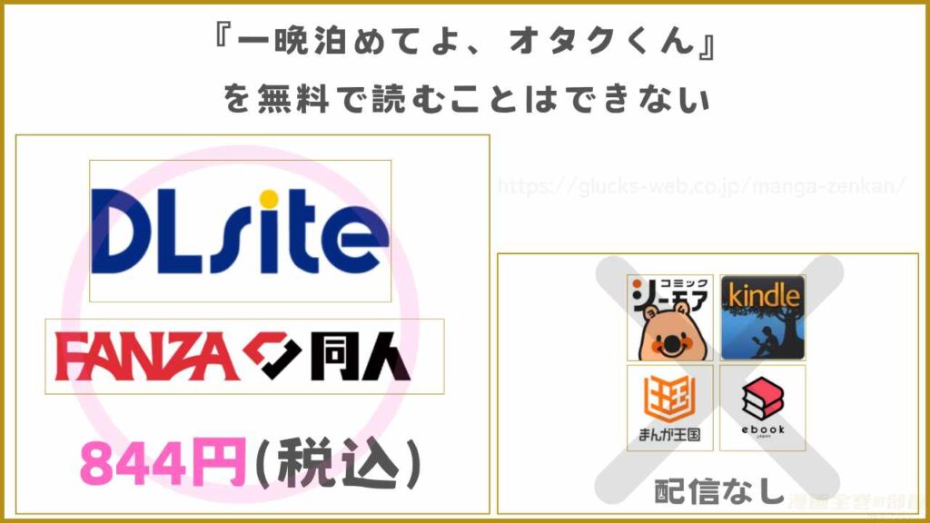 漫画『一晩泊めてよ、オタクくん』を無料で読めるサイトやアプリを調査