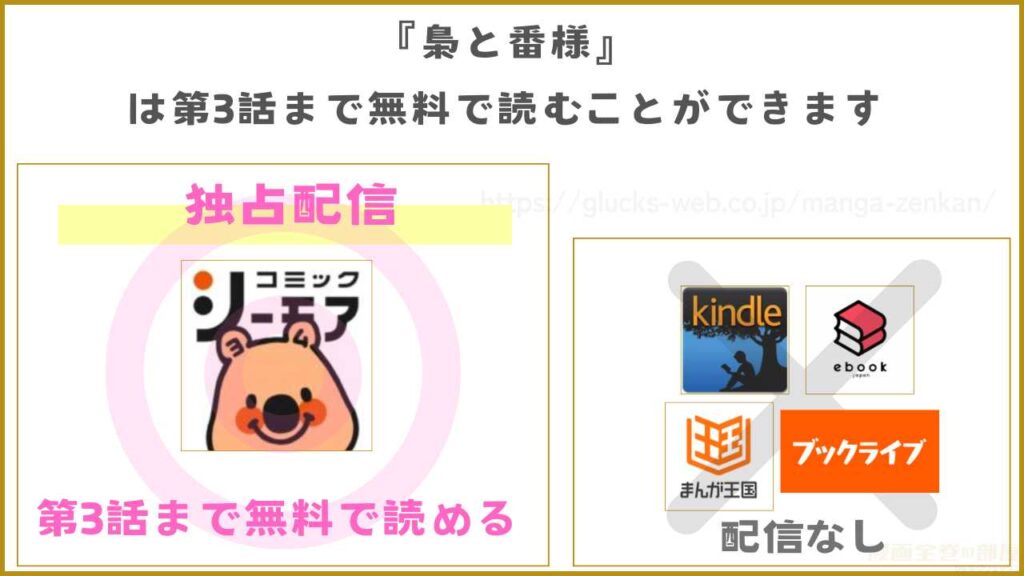 漫画『梟と番様』を無料で読めるサイトやアプリを調査