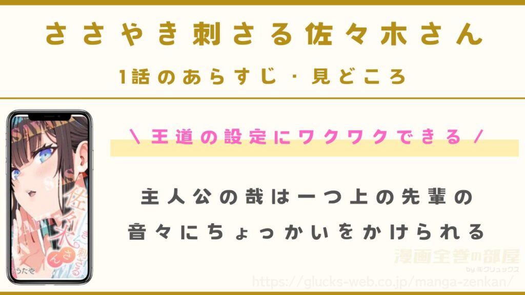 『ささやき刺さる佐々木さん』1話のあらすじ・見どころ