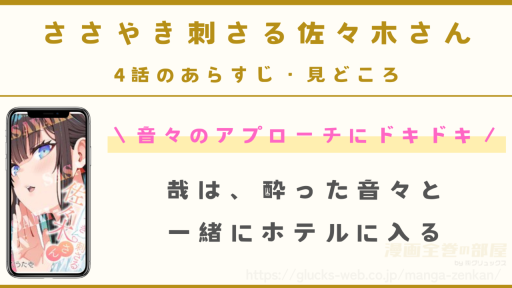 『ささやき刺さる佐々木さん』4話のあらすじ・見どころ