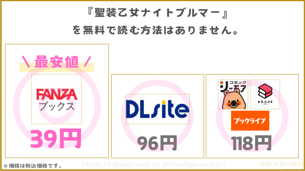 漫画『聖装乙女ナイトブルマー』を無料で読めるサイトやアプリを調査