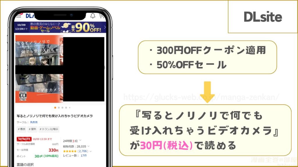 DLsiteなら『写るとノリノリで何でも受け入れちゃうビデオカメラ』が30円で読める