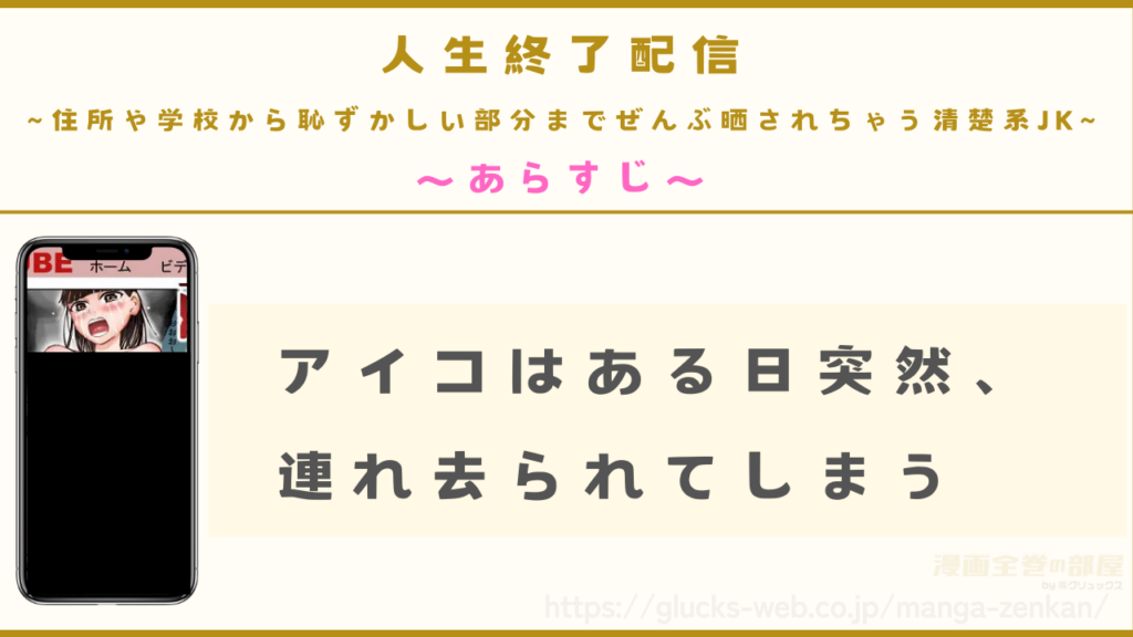 あらすじ｜アイコは急に連れ去られてネットで配信される