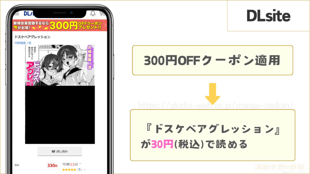 DLsiteなら『ドスケベアグレッション』が30円で読める