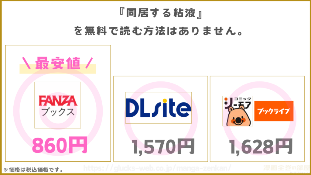 漫画『同居する粘液』が無料で読める電子書籍サイトやアプリを調査