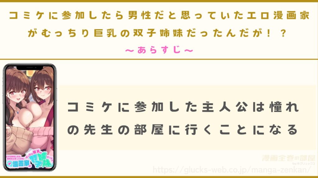 あらすじ｜コミケに参加したら双子姉妹の先生の部屋に行くことになる