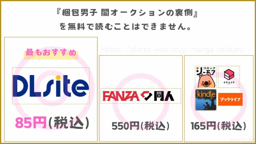 漫画『梱包男子 闇オークションの裏側』を無料やお得に読めるサイトやアプリは？