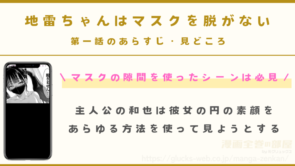 『地雷ちゃんはマスクを脱がない 第一話』のあらすじ・見どころ