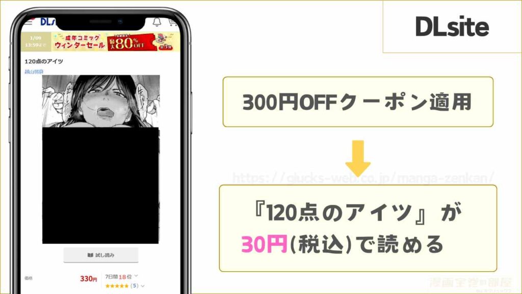 DLsiteなら『120点のアイツ』が30円で読める