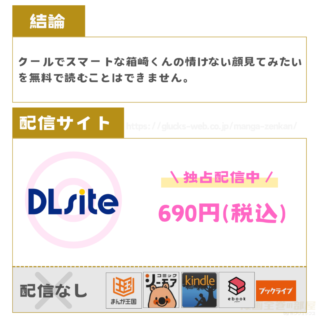 クールでスマートな箱崎くんの情けない顔見てみたい