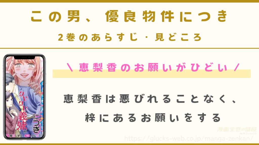 『この男、優良物件につき』2巻のあらすじ・見どころ