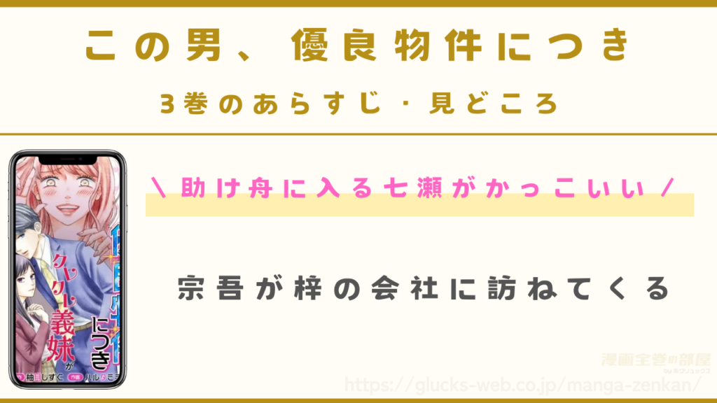 『この男、優良物件につき』3巻のあらすじ・見どころ