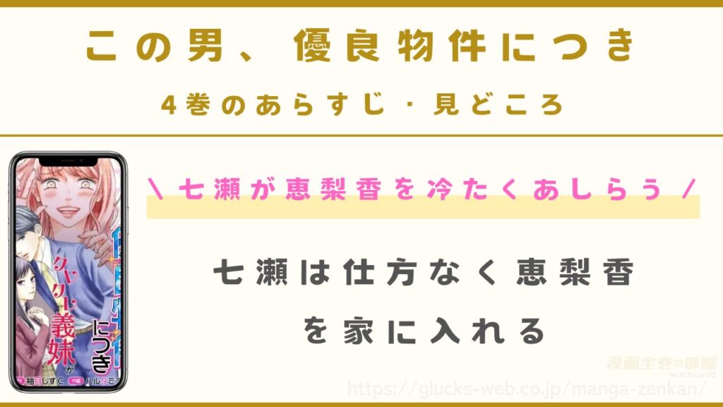 『この男、優良物件につき』4巻のあらすじ・見どころ