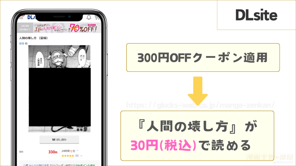 DLsiteなら『人間の壊し方』が30円で読める