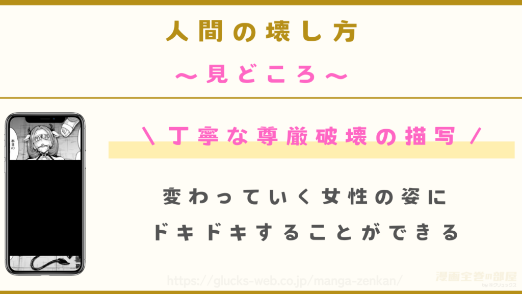 見どころ|人が壊れるまでの流れが丁寧でドキドキできる