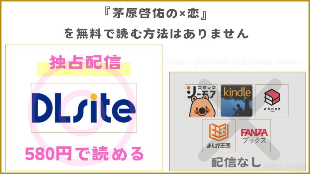 漫画『茅原啓佑の×恋』は無料では読めないがお得に読める
