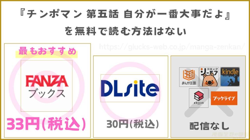漫画『チンポマン 第五話 自分が一番大事だよ』は無料では読めないがお得に読める