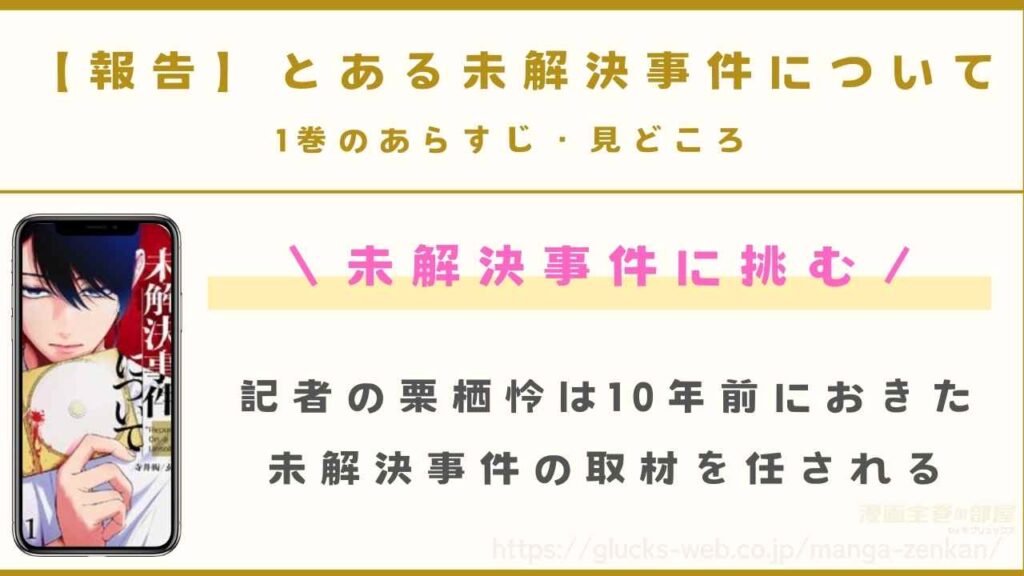『【報告】とある未解決事件について』1巻のあらすじ・見どころ