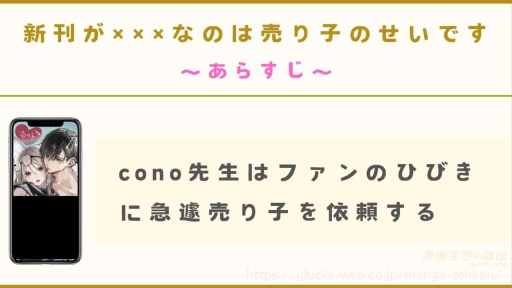 あらすじ|cono先生は売り子のひびきに急遽売り子を依頼する
