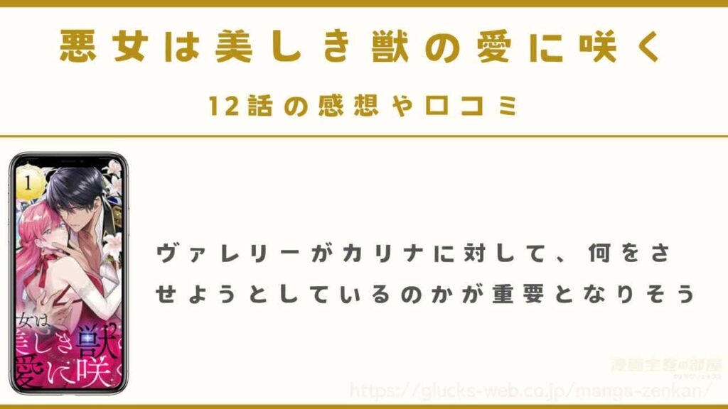 12話「ヴァレリーの目的や事情が気になる」