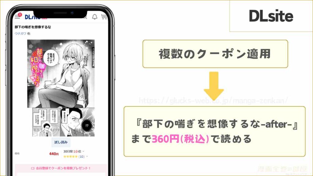 DLsiteなら『部下の喘ぎを想像するな-after-』まで全巻360円で読める