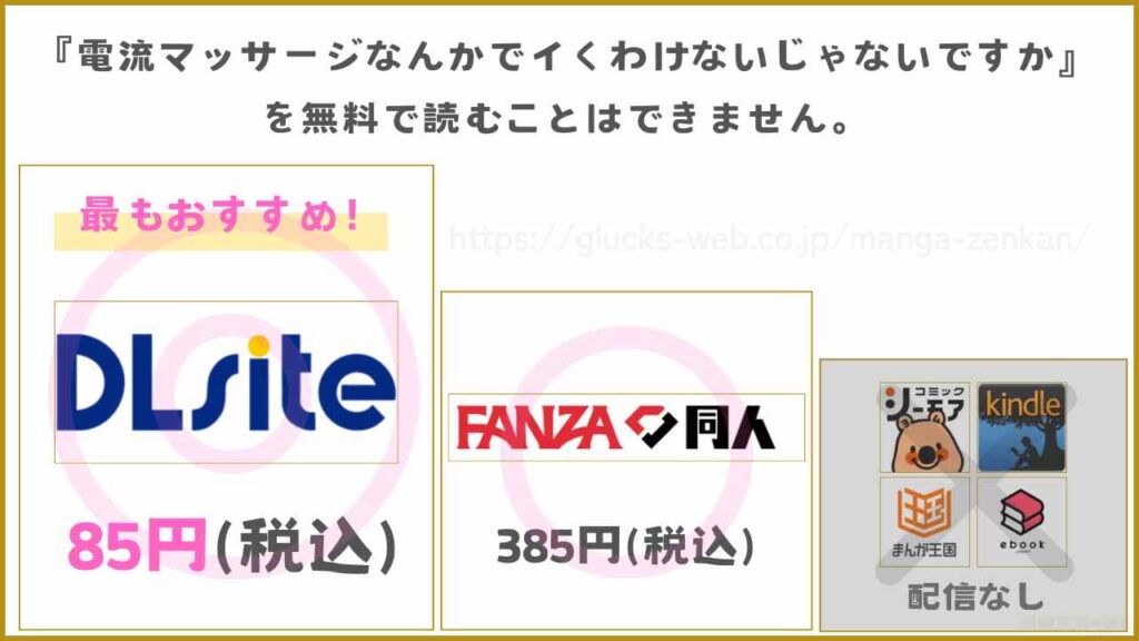 漫画『電流マッサージなんかでイくわけないじゃないですか』を無料で読めるサイトやアプリを調査