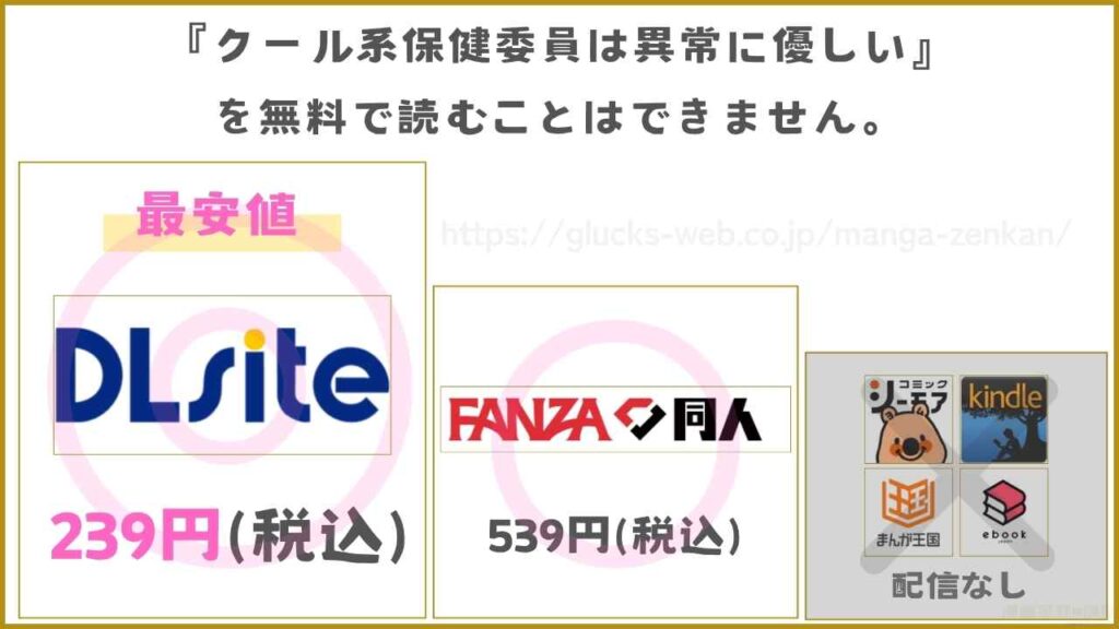 漫画『クール系保健委員は異常に優しい』が無料で読めるサイト・アプリを調査