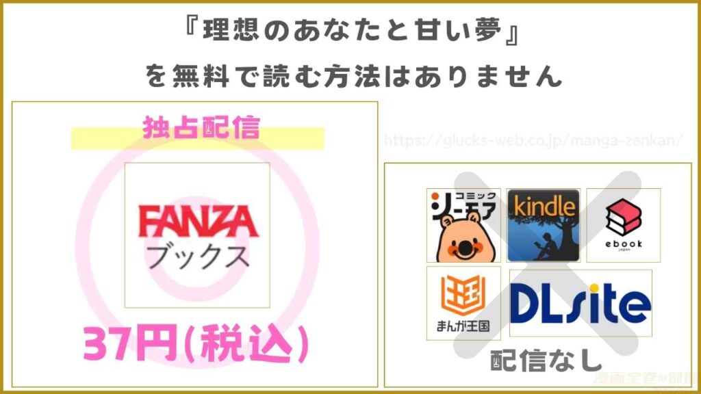 漫画『理想のあなたと甘い夢』が無料で読めるサイト・アプリを調査
