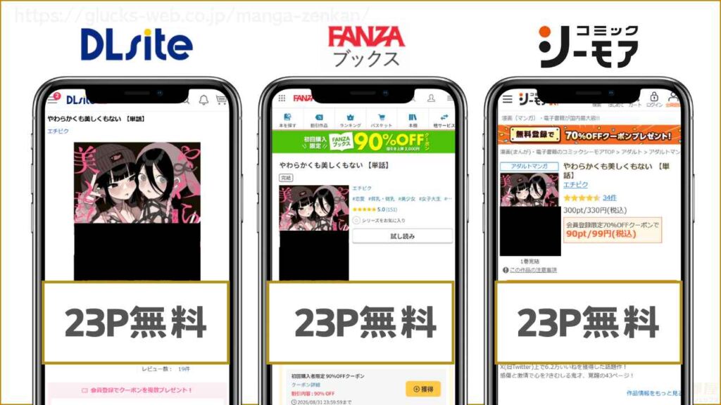 漫画『やわらかくも美しくもない』を無料で試し読みする方法