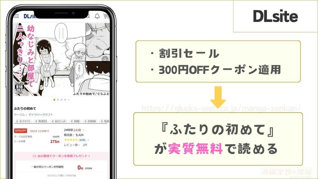 DLsiteのセールとクーポン活用で実質無料で読める