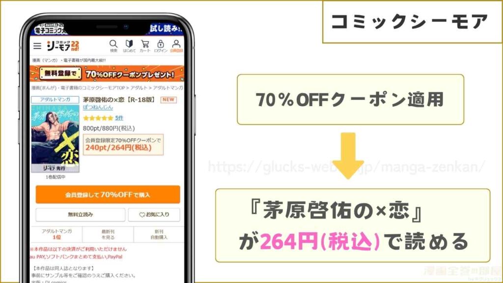コミックシーモアなら『茅原啓佑の×恋』が264円で読める
