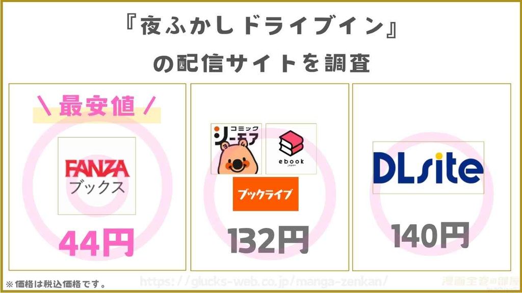 漫画『夜ふかしドライブイン』の配信サイトを調査